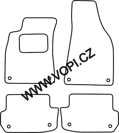 Textil-Autoteppiche Audi A4 Cabrio 3/2002 - 2/2009 Type 8H/8E Carfit (0245)